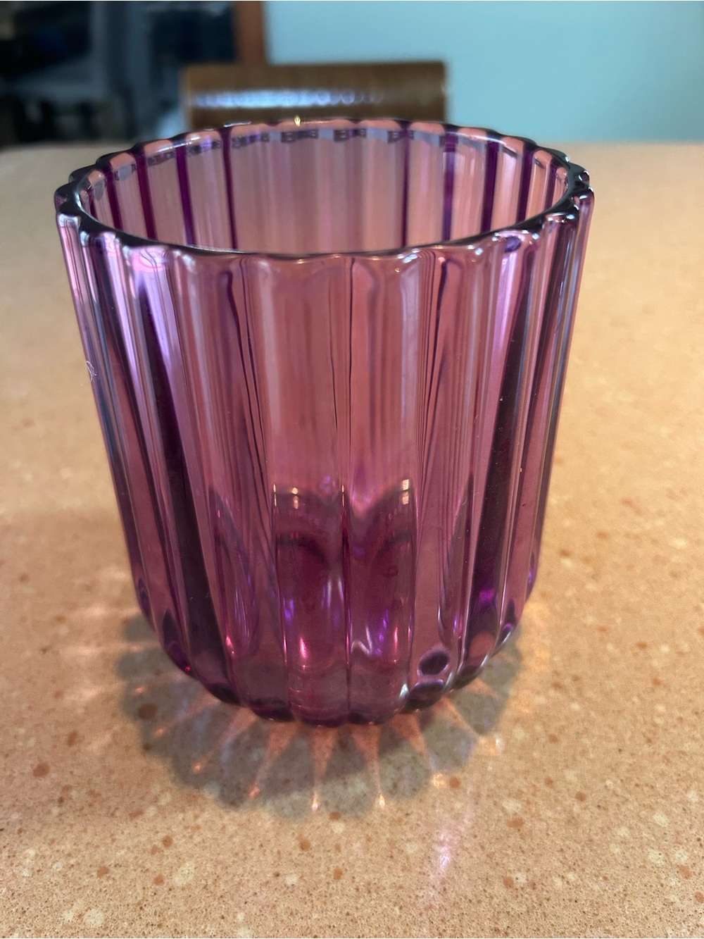 Vase, Solid Purple 4 Inch Diameter, Flawless Vase, Nice statement piece